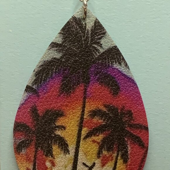 Palm Tree Earring, Tree Earring, Beach Earring, Gift Idea, Sunset Earring, Tree - Picture 4 of 6